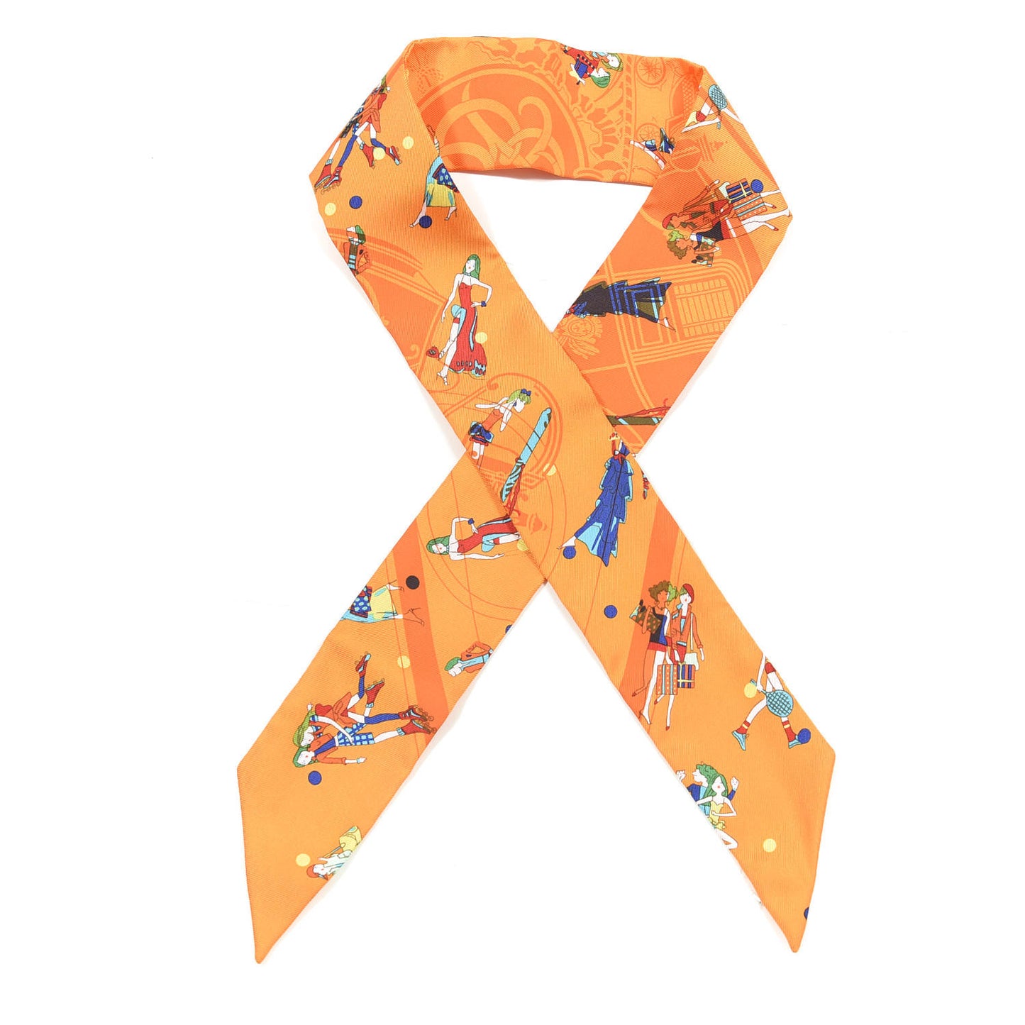 Silk Ex-Libris Les Parisie Twilly Orange Turquoise
