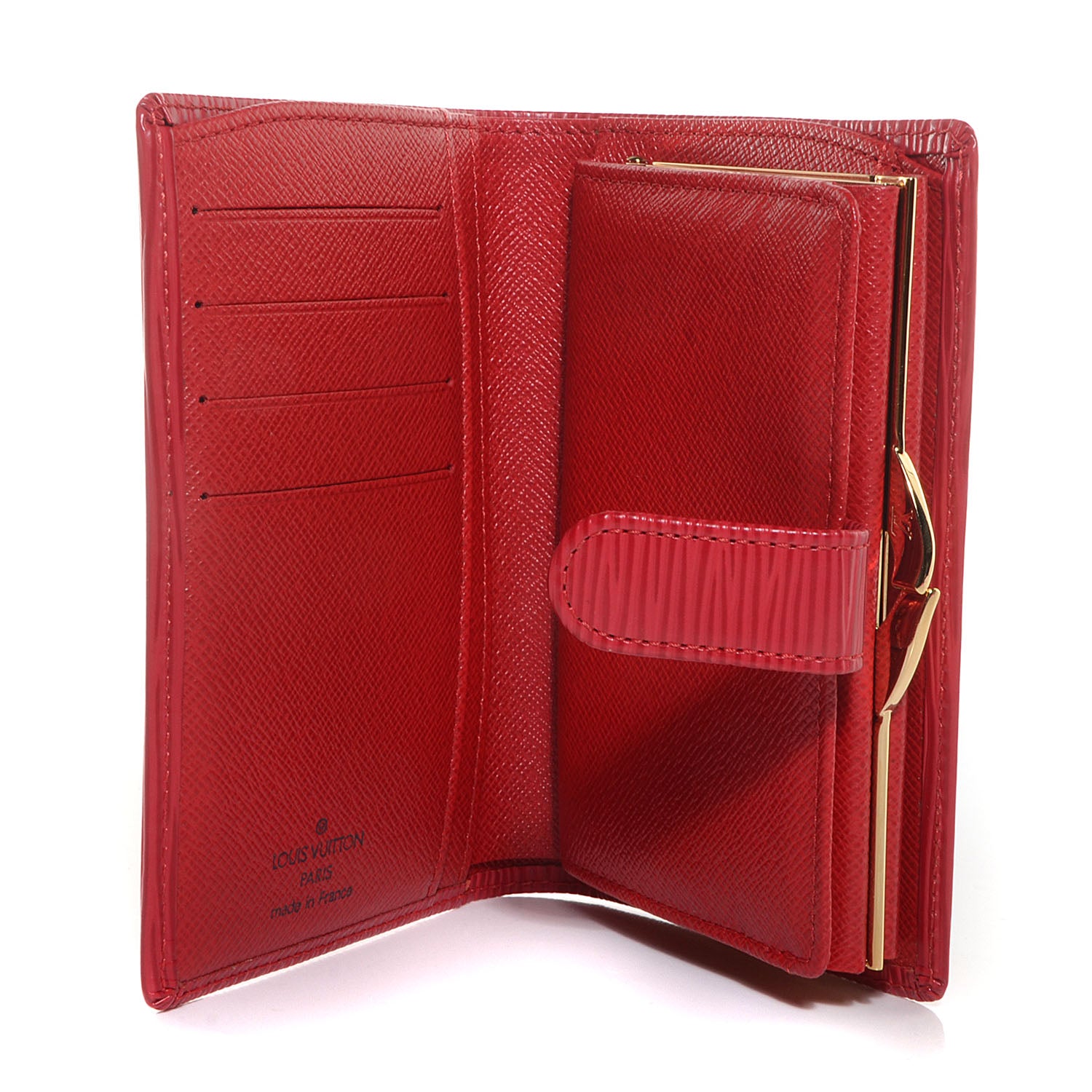 Louis Vuitton Epi French Purse Wallet Castillan Red 5 of 7