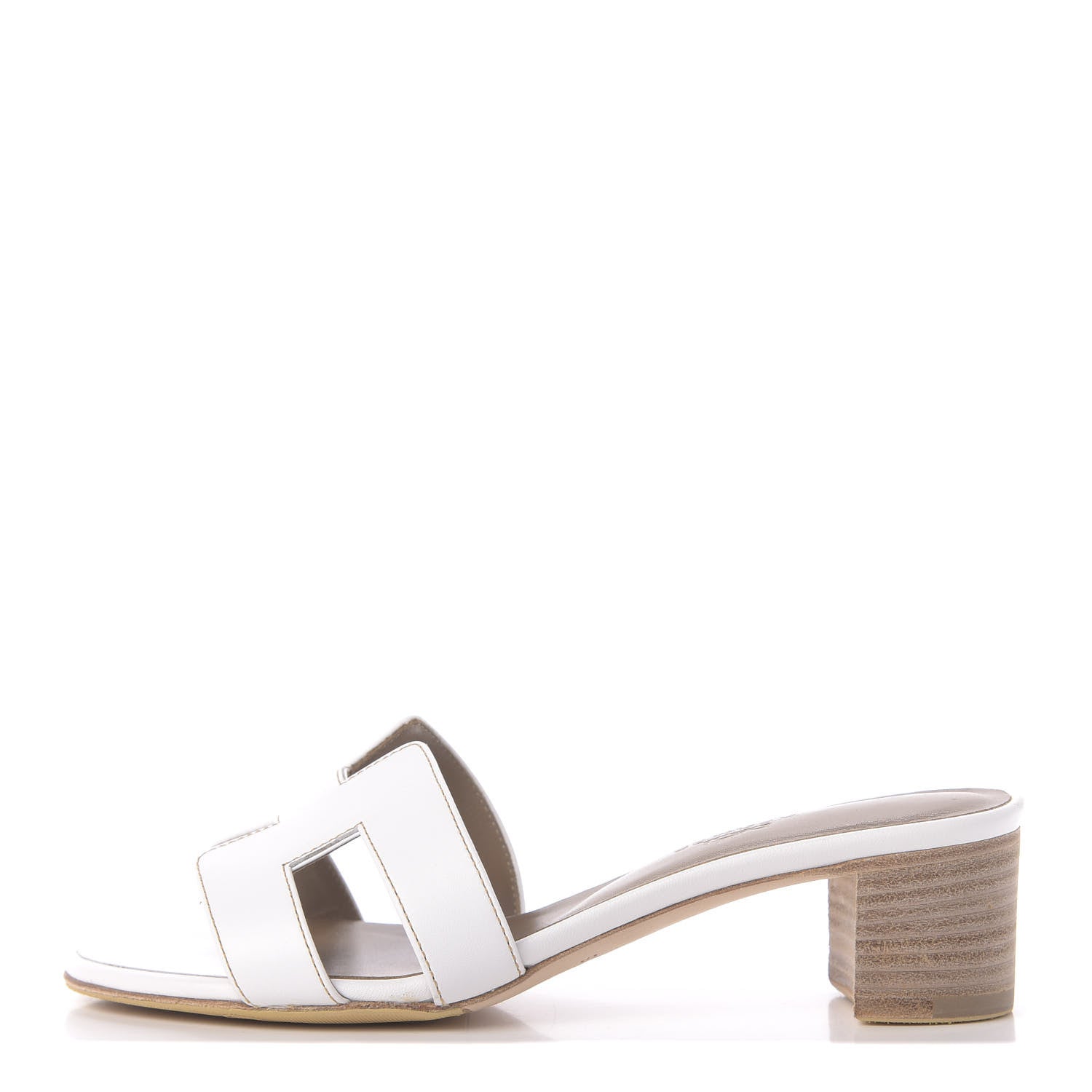 Hermes Calfskin Oasis Sandals 35 White 1 of 10