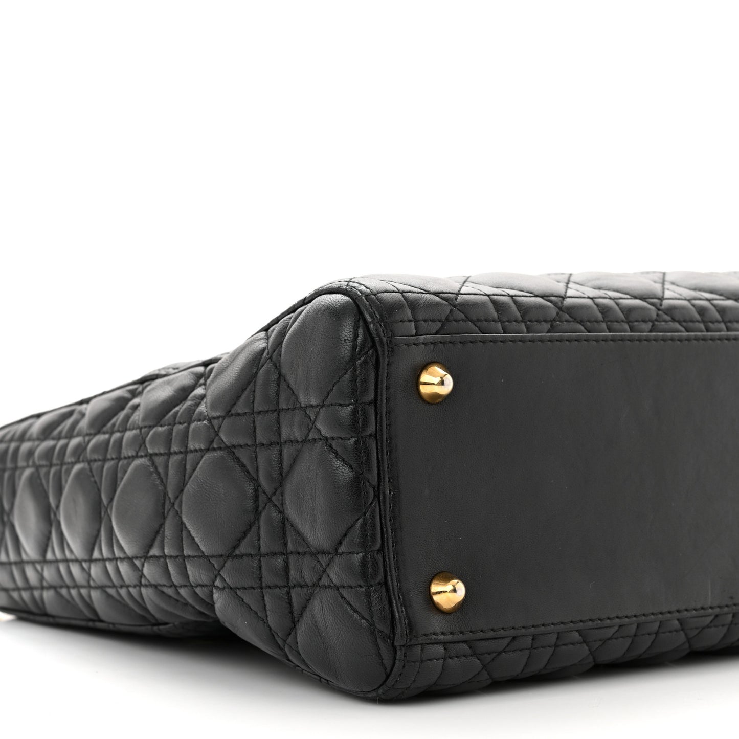 Lambskin Cannage Large Lady Dior Black