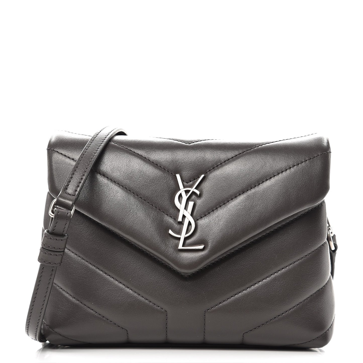 Calfskin Y Quilted Monogram Toy Loulou Crossbody Bag Asphalt
