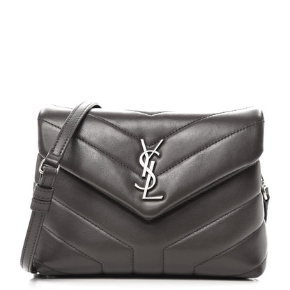 Saint Laurent Calfskin Y Quilted Monogram Toy Loulou Crossbody Bag Asphalt 1 of 9