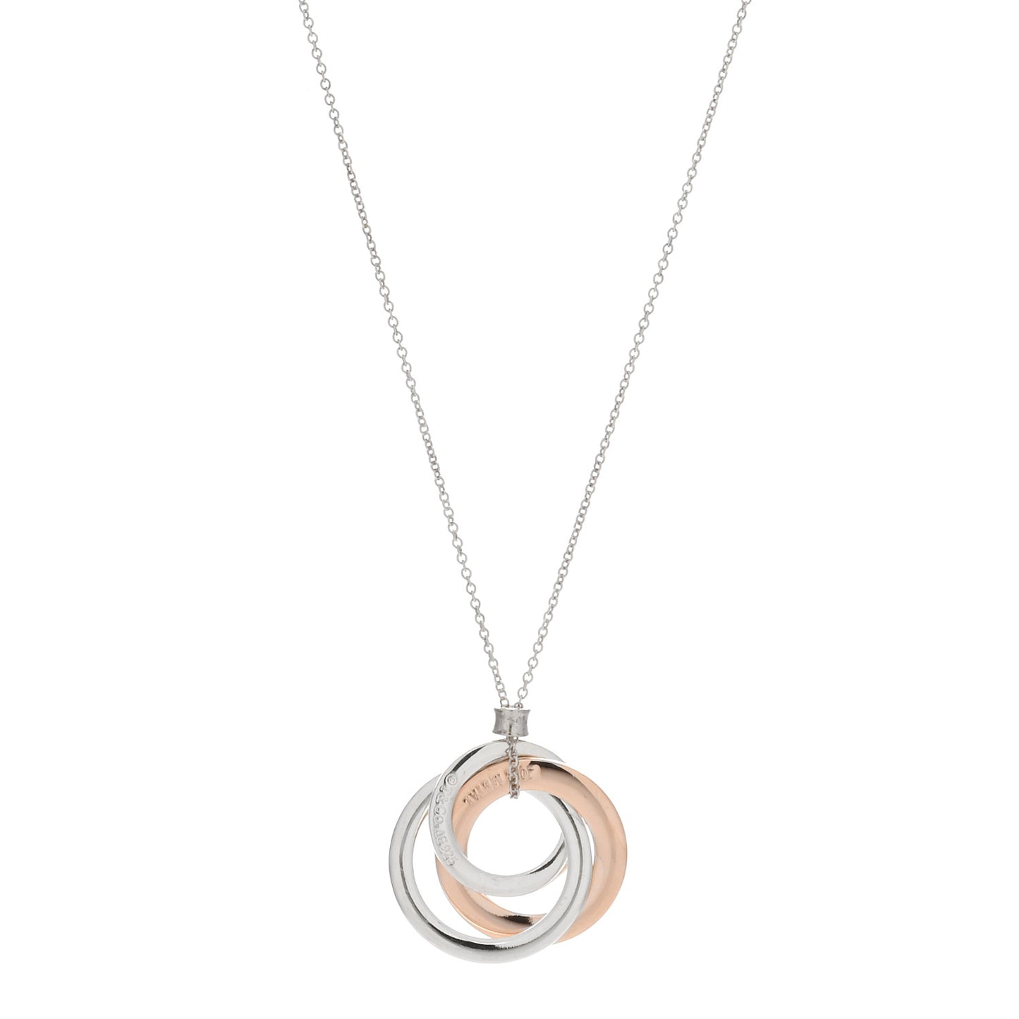 Sterling Silver Rubedo 1837 Circles Pendant Necklace