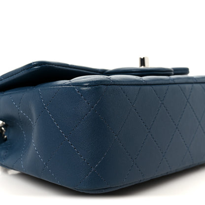 Chanel Lambskin Quilted Mini Rectangular Flap Blue 10 of 11