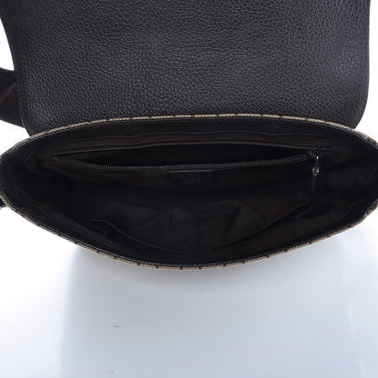 Gucci Monogram Flap Messenger Bag Beige Dark Brown 5 of 11
