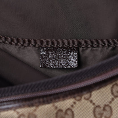 Gucci Monogram Natural Pigskin Large Diaper Bag Beige Ebony Cocoa Dark Chocolate 8 of 32