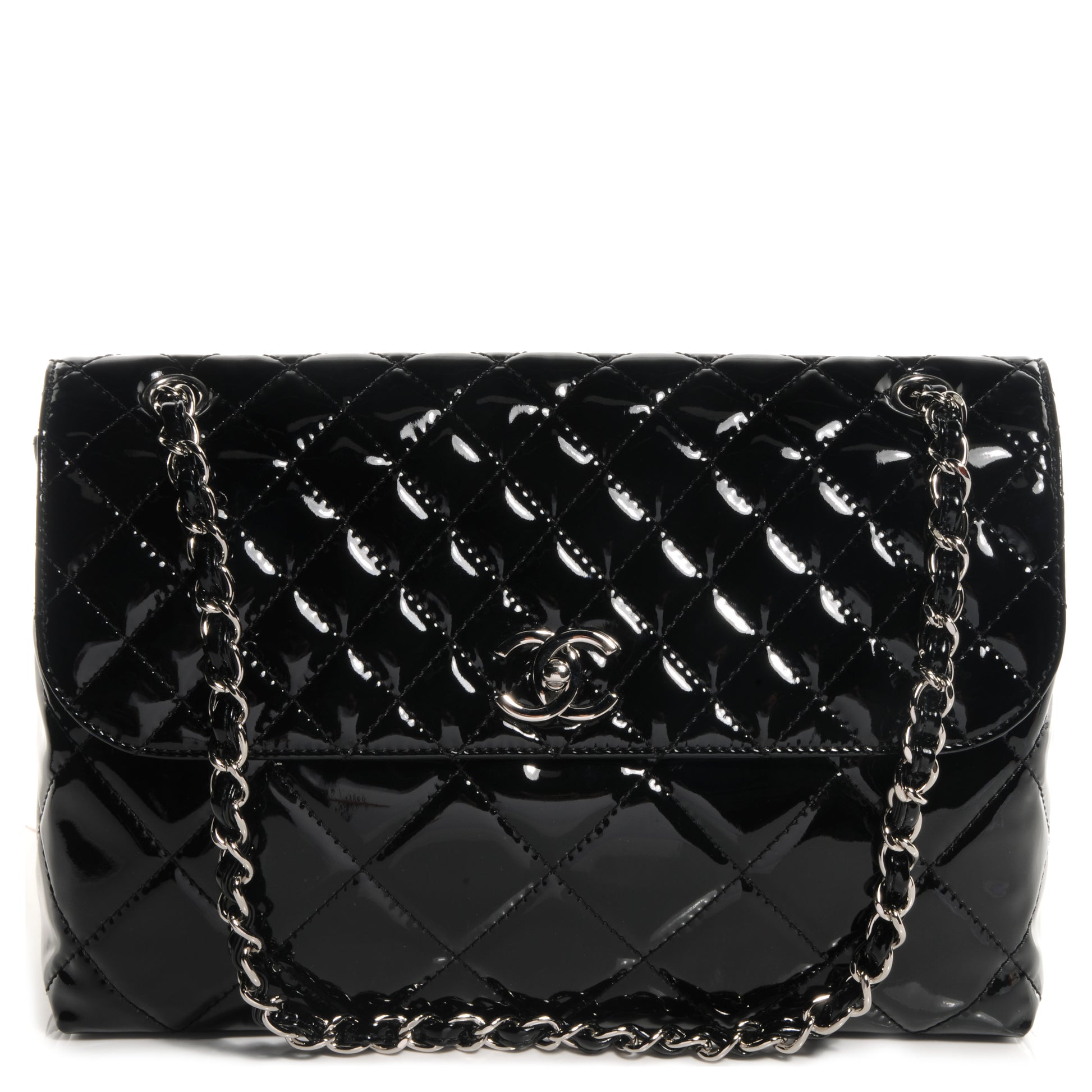 Chanel Vinyl Quilted In the Business Flap Bag Black 1 of 9