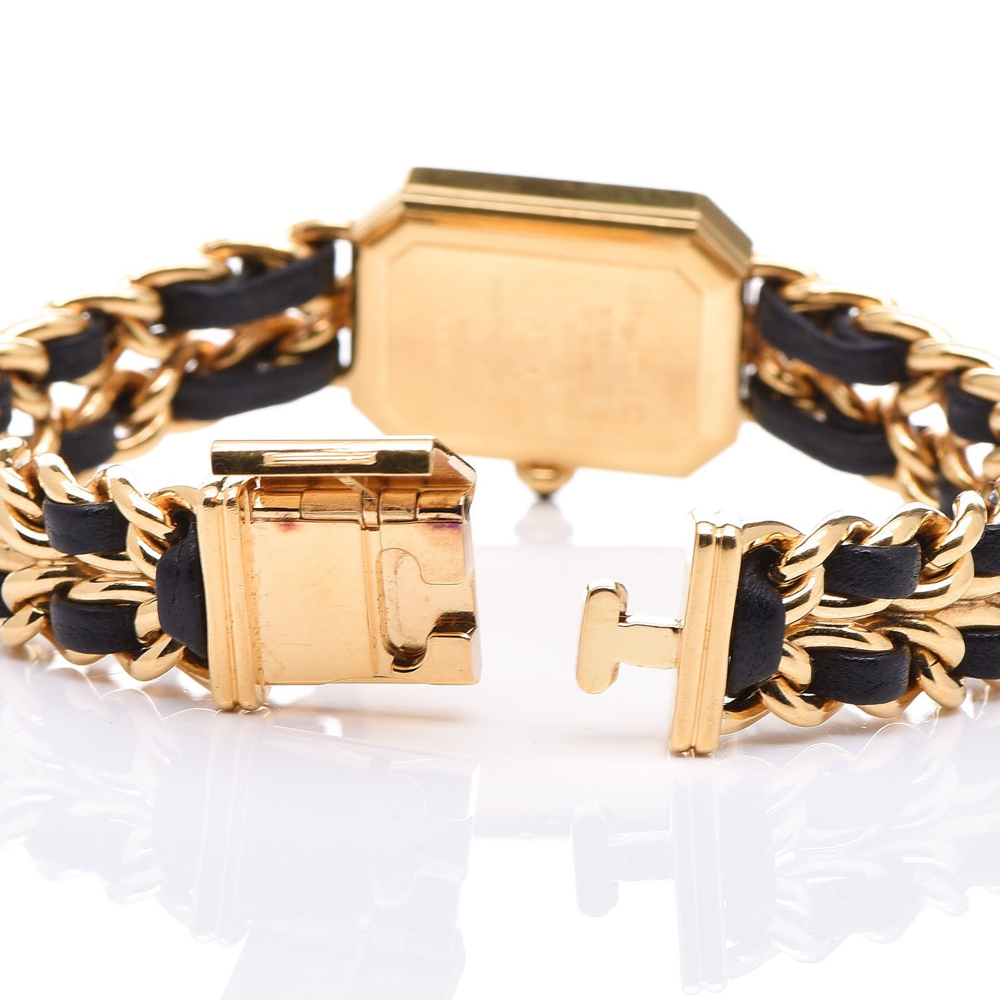 Stainless Steel Lambskin 20mm Chain Premiere Quartz Watch Gold XL