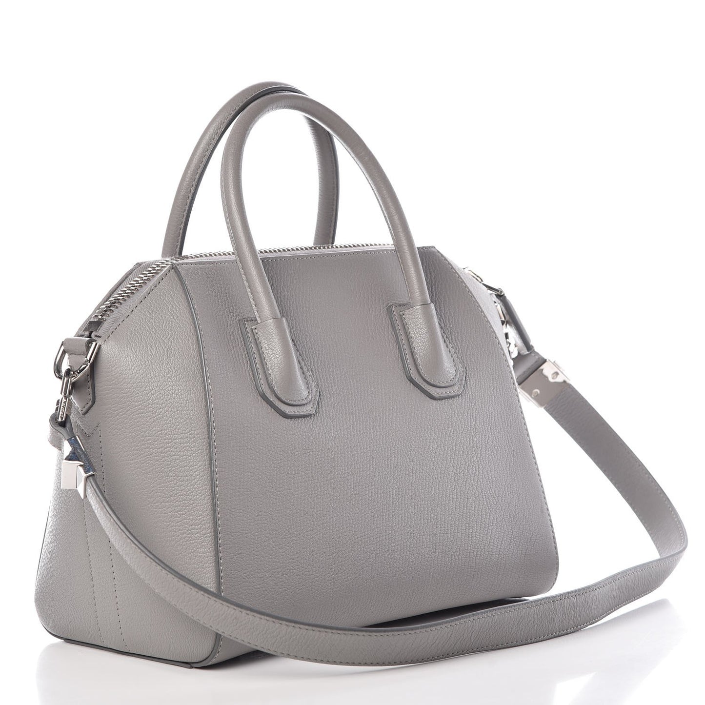 Sugar Goatskin Small Antigona Pearl Grey