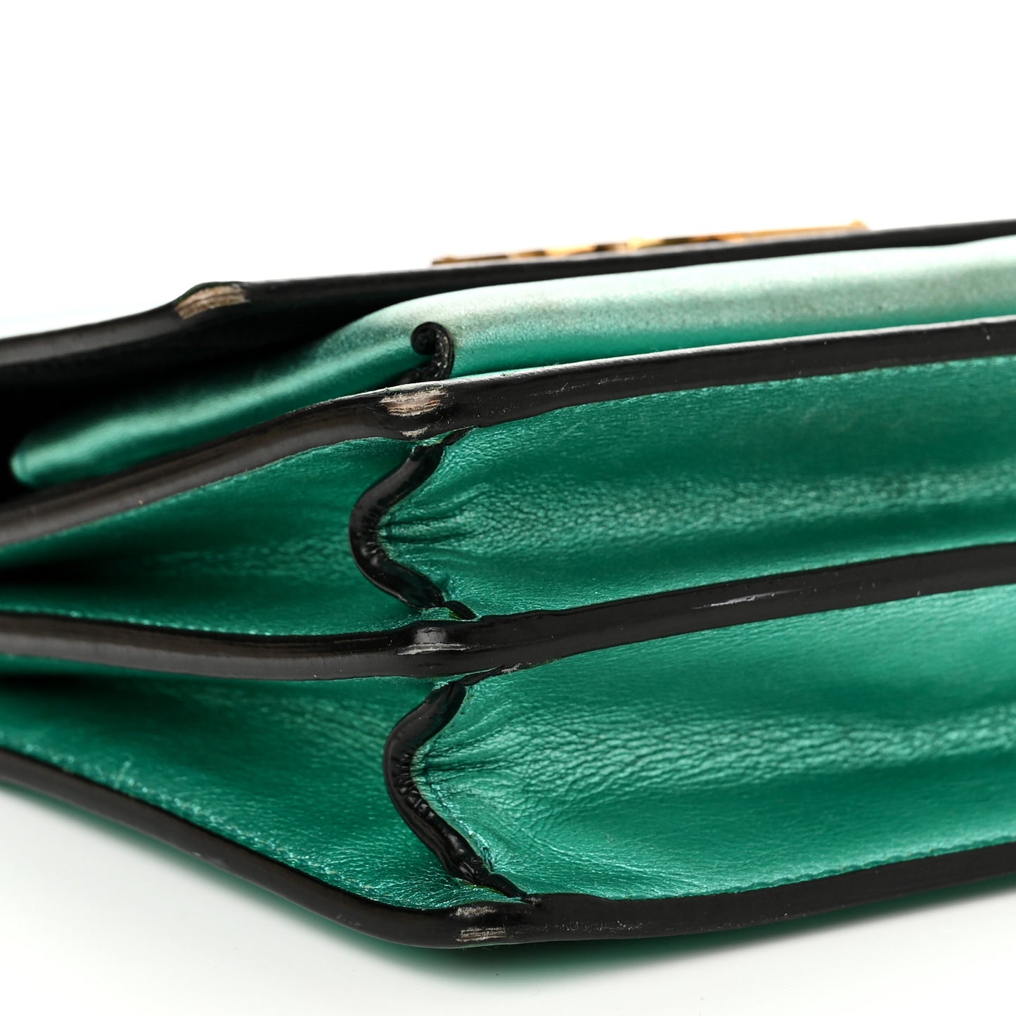 Metallic Calfskin Small Monogram Sunset Chlorophille