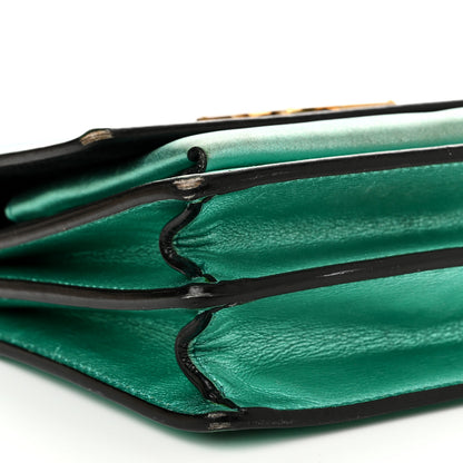 Saint Laurent Metallic Calfskin Small Monogram Sunset Chlorophille 8 of 12