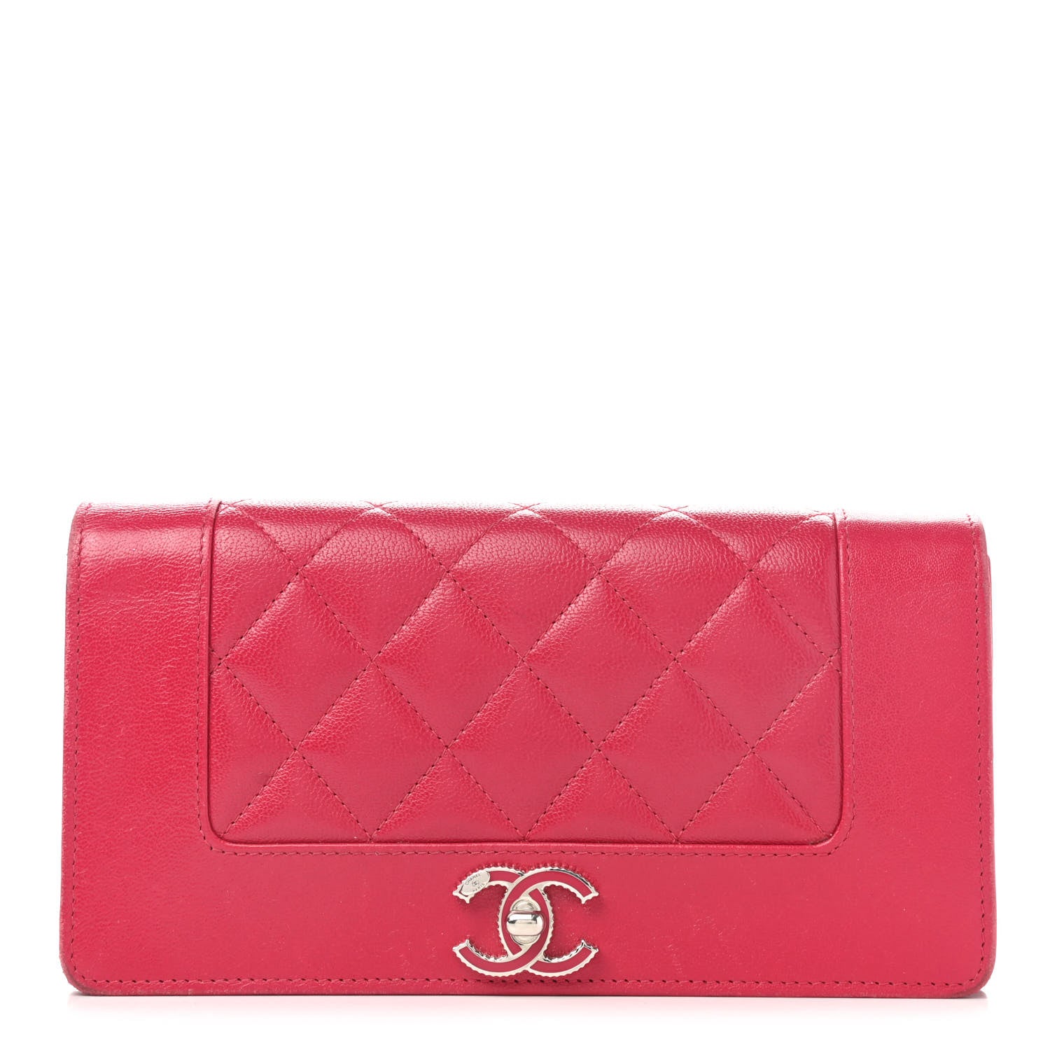 Chanel Sheepskin Quilted Mademoiselle Vintage Flap Wallet Dark Pink 1 of 14