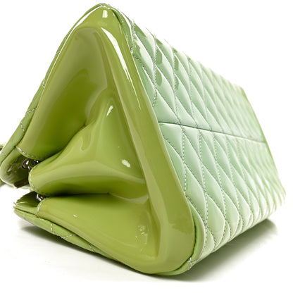 Chanel Patent Quilted Medium Just Mademoiselle Light Green 8 of 9