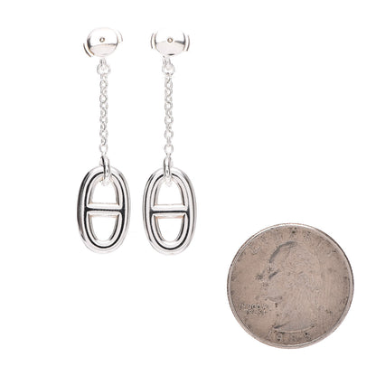 Hermes Sterling Silver Farandole Drop Earrings 2 of 9
