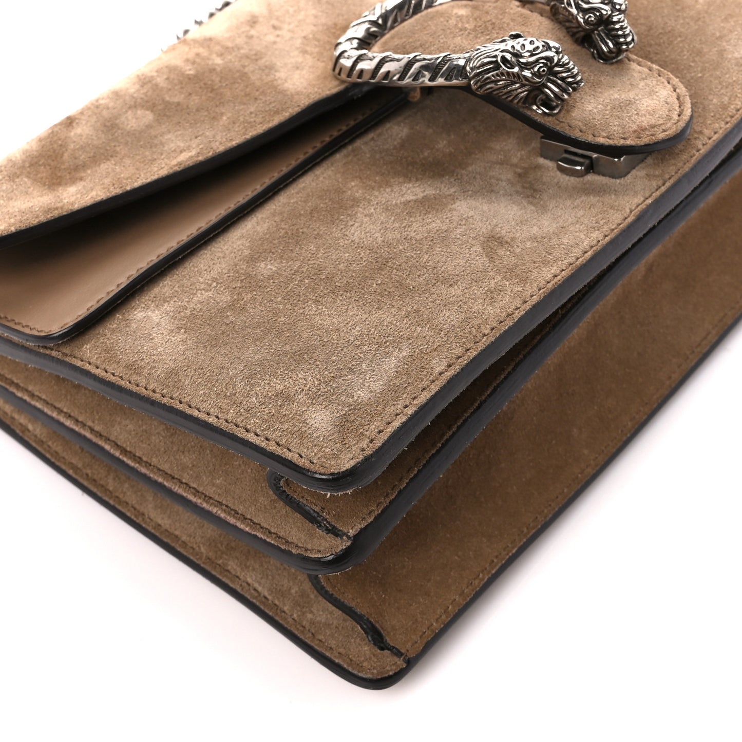 Suede Small Dionysus Shoulder Bag Taupe