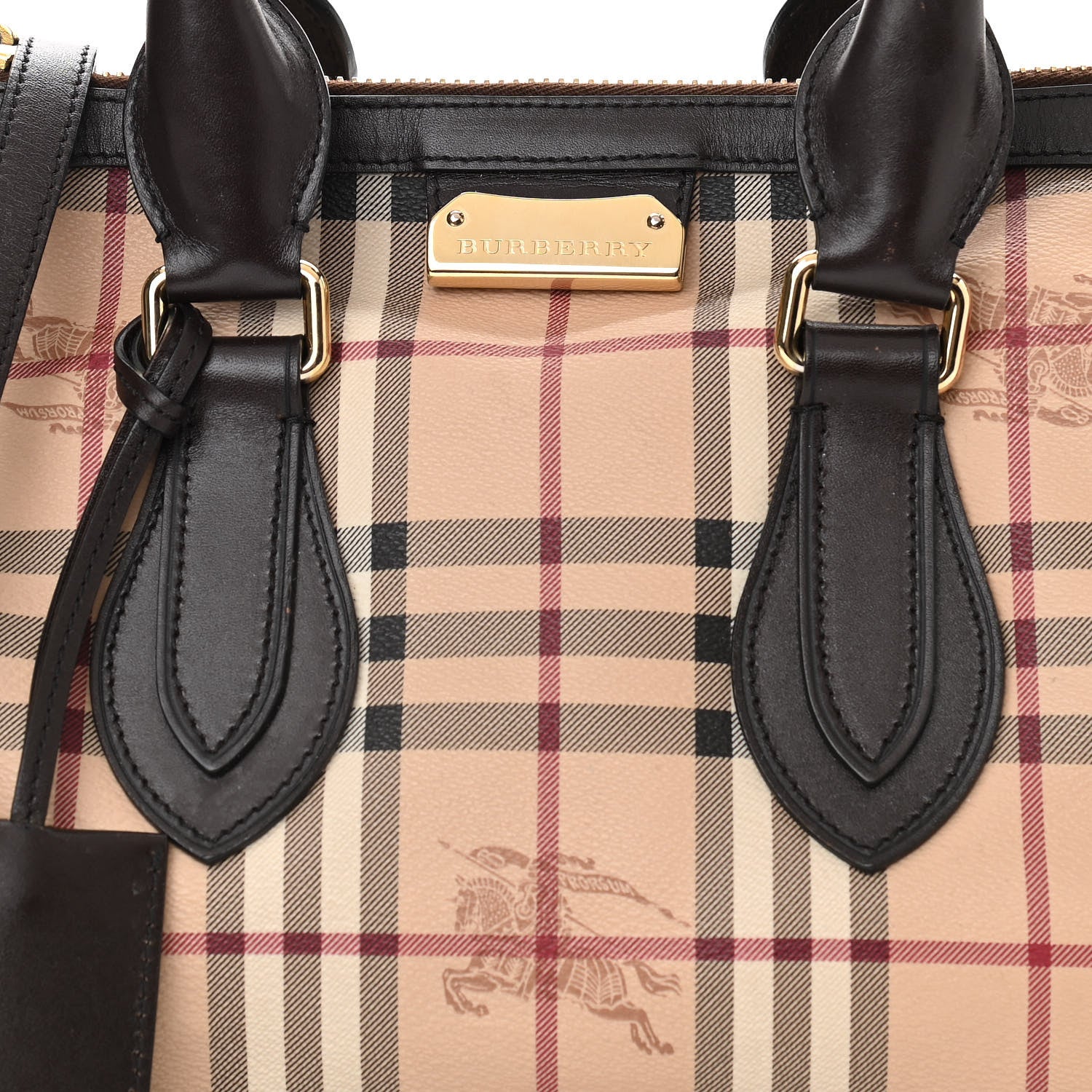 Burberry Haymarket Check Small Gladstone Chocolate 7 of 9