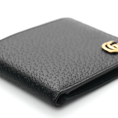 Gucci Calfskin Boar Effect GG Marmont Bi-Fold Wallet Black 7 of 8
