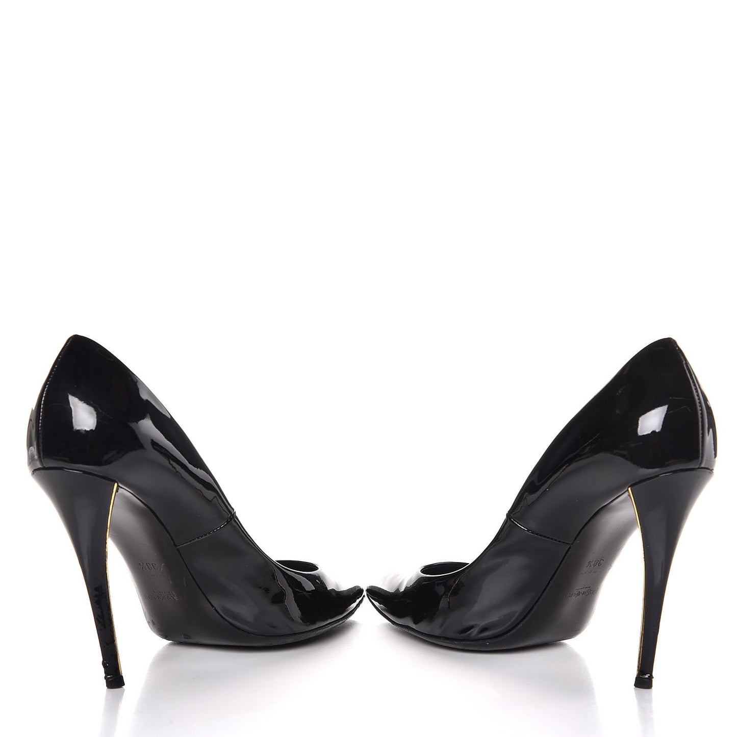 Patent Calfskin Clara Pumps 38.5 Black