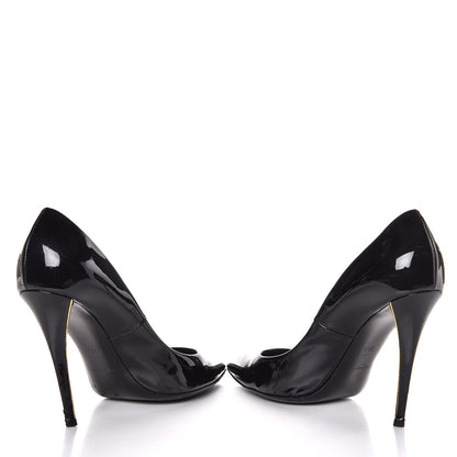 Saint Laurent Patent Calfskin Clara Pumps 38.5 Black 6 of 11