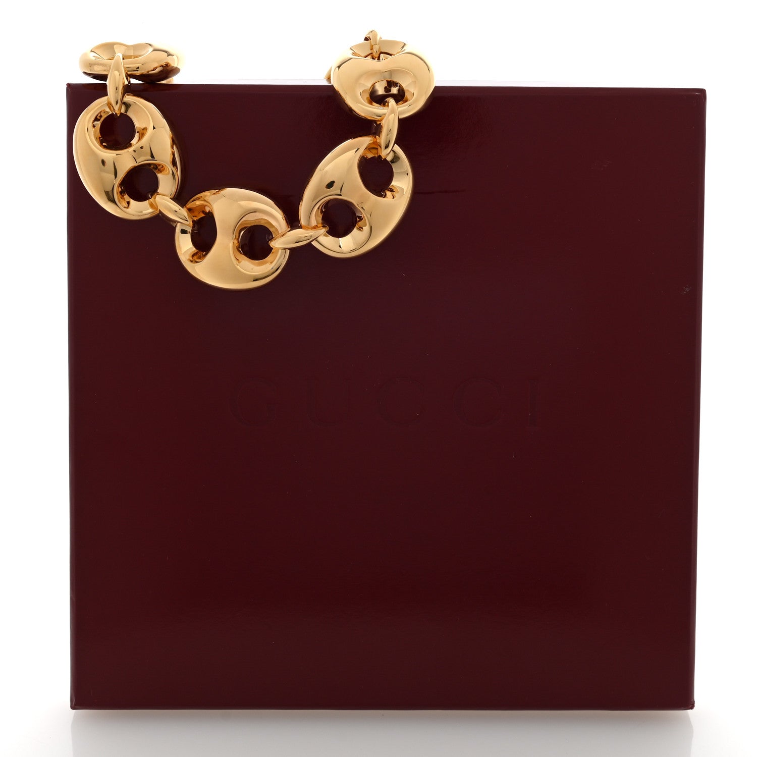 Gucci Metal Marina Chain Necklace Gold 6 of 6