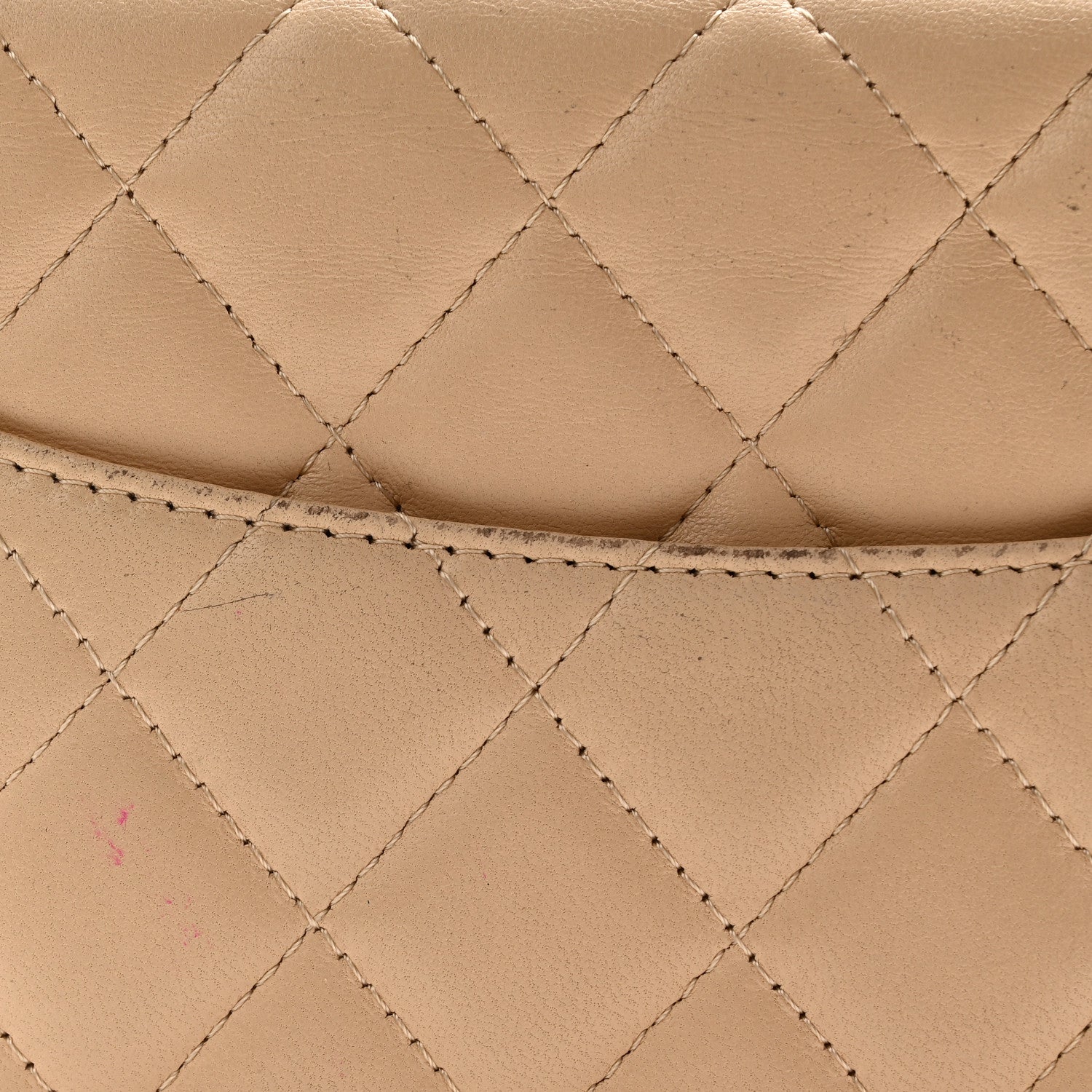 Chanel Lambskin Quilted Wallet On Chain WOC Beige 12 of 12