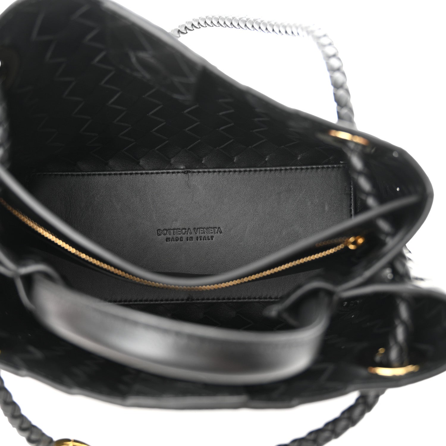 Bottega Veneta Nappa Intrecciato Small Andiamo Shoulder Bag Black 5 of 9