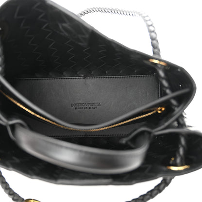 Bottega Veneta Nappa Intrecciato Small Andiamo Shoulder Bag Black 5 of 9