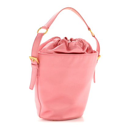 Prada Satin Raso Bucket Bag Pink 3 of 12