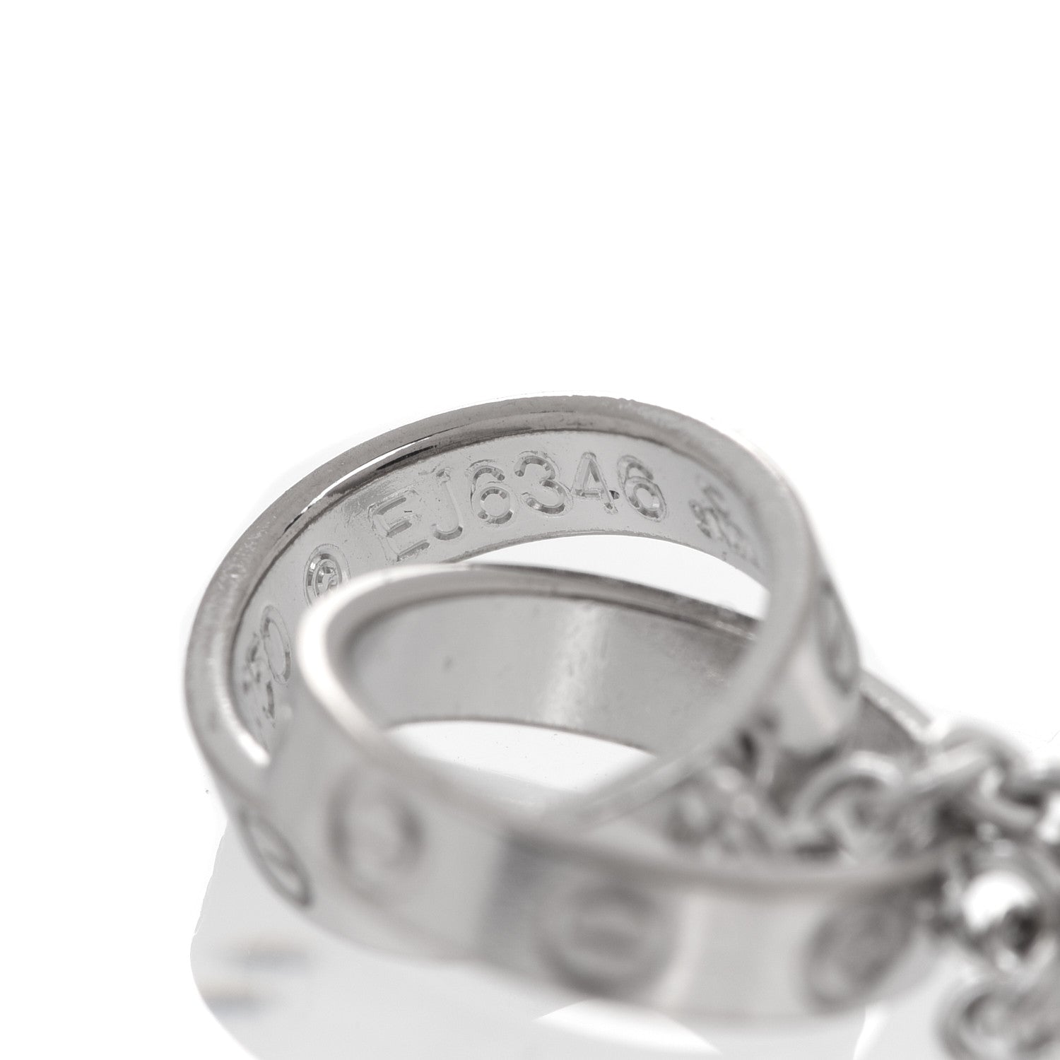 Cartier 18K White Gold Interlocking LOVE Bracelet 5 of 6