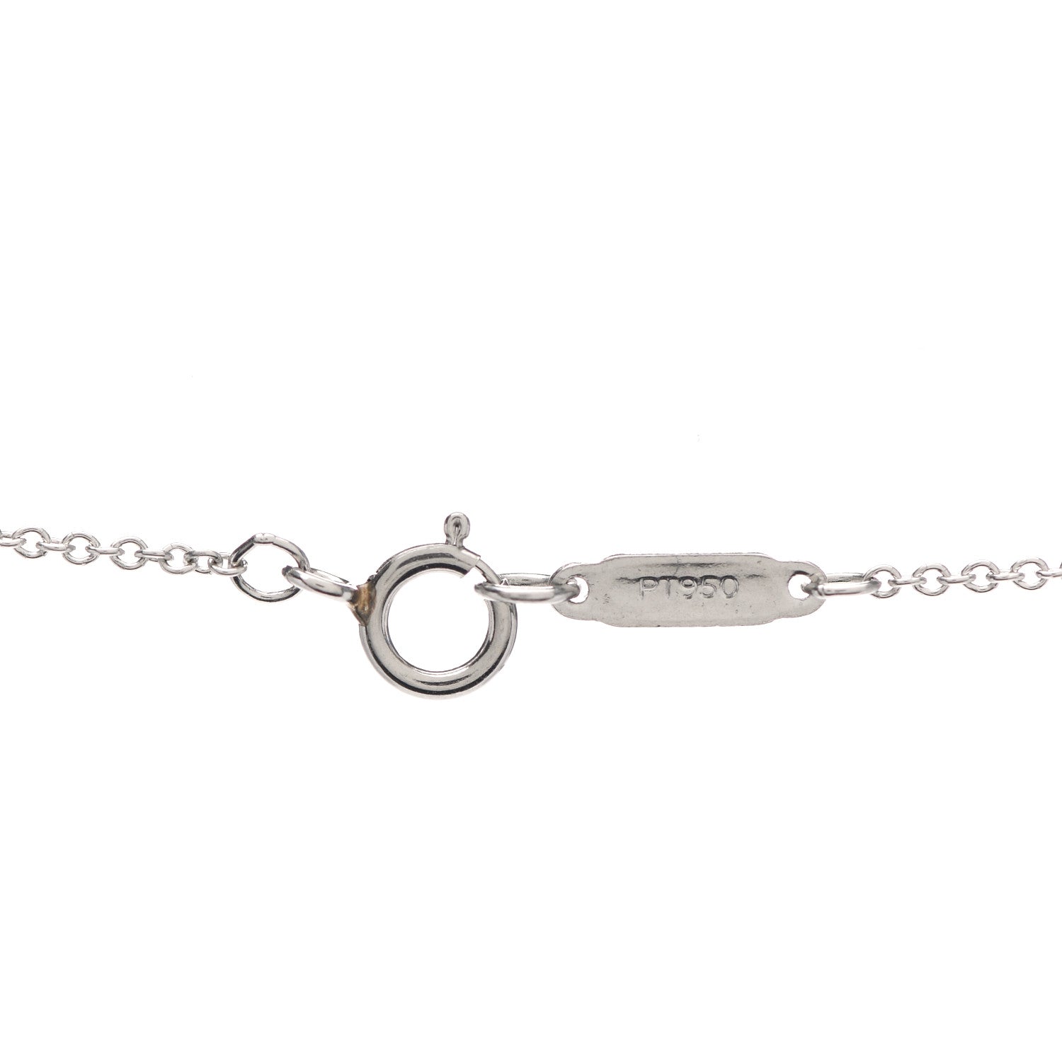 Tiffany Platinum Diamond Small Heart Lock Pendant Necklace 4 of 6