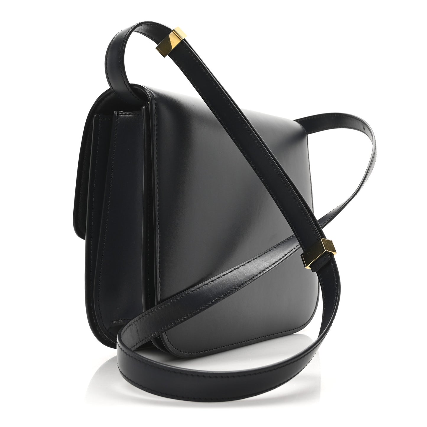 Box Calfskin Medium Classic Box Flap Bag Navy