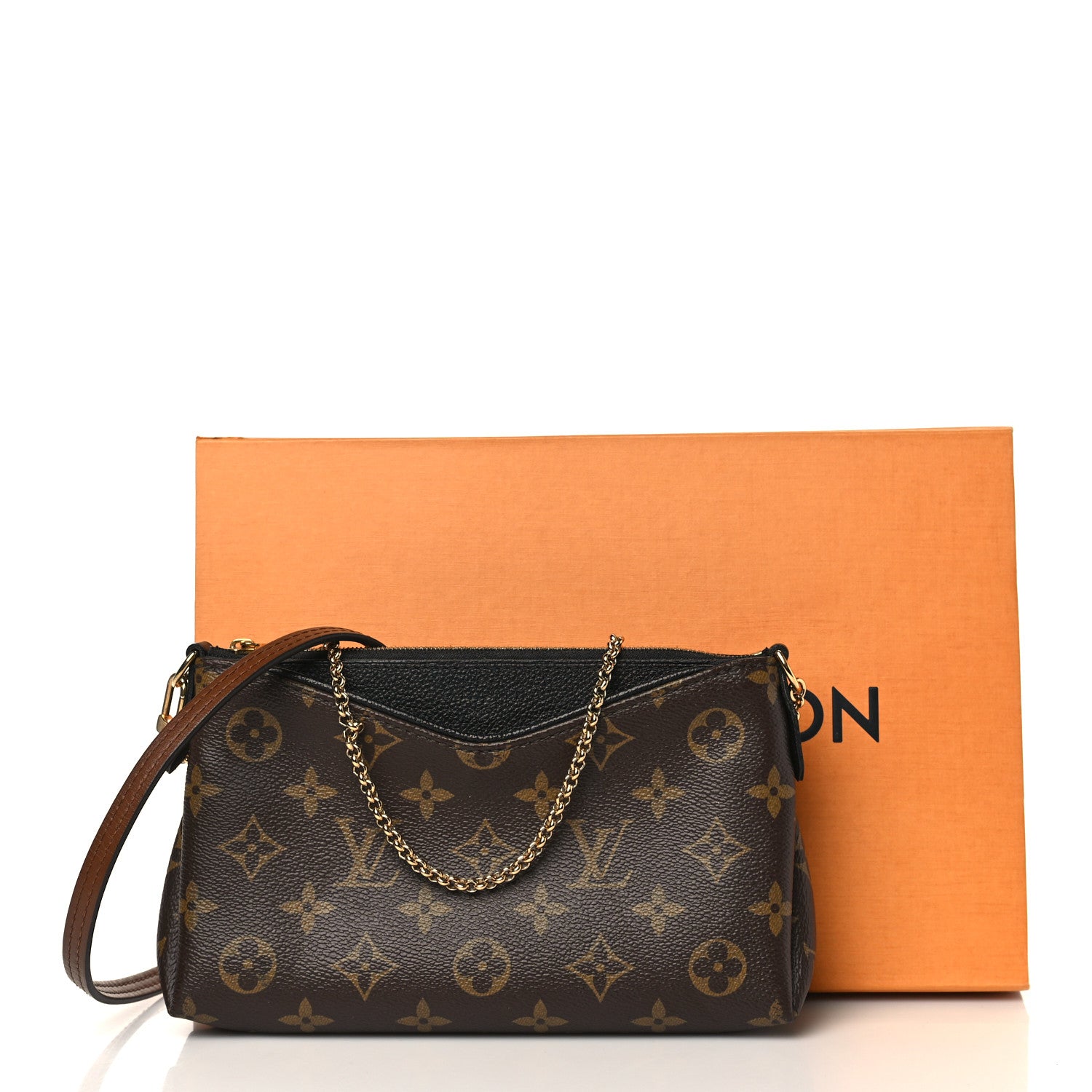 Louis Vuitton Monogram Pallas Clutch Black 9 of 9