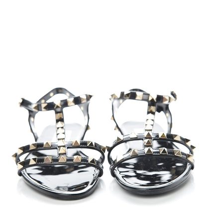 Valentino Garavani PVC Jelly Rockstud Caged Sandals 36 Black 2 of 7