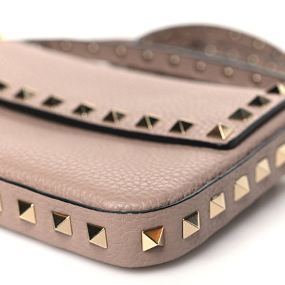 Valentino Garavani Grainy Calfskin Rockstud Crossbody Pouch Poudre 9 of 10