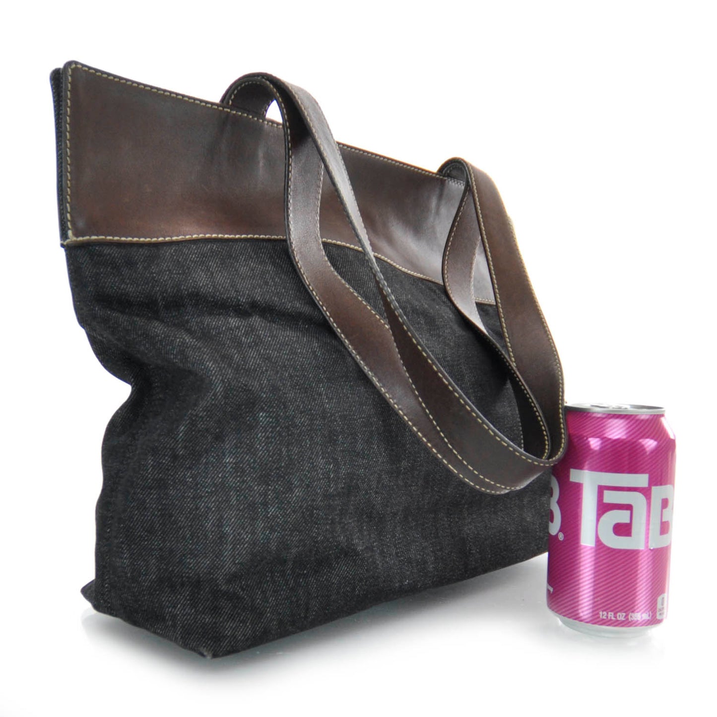 Denim Leather Shoulder Bag