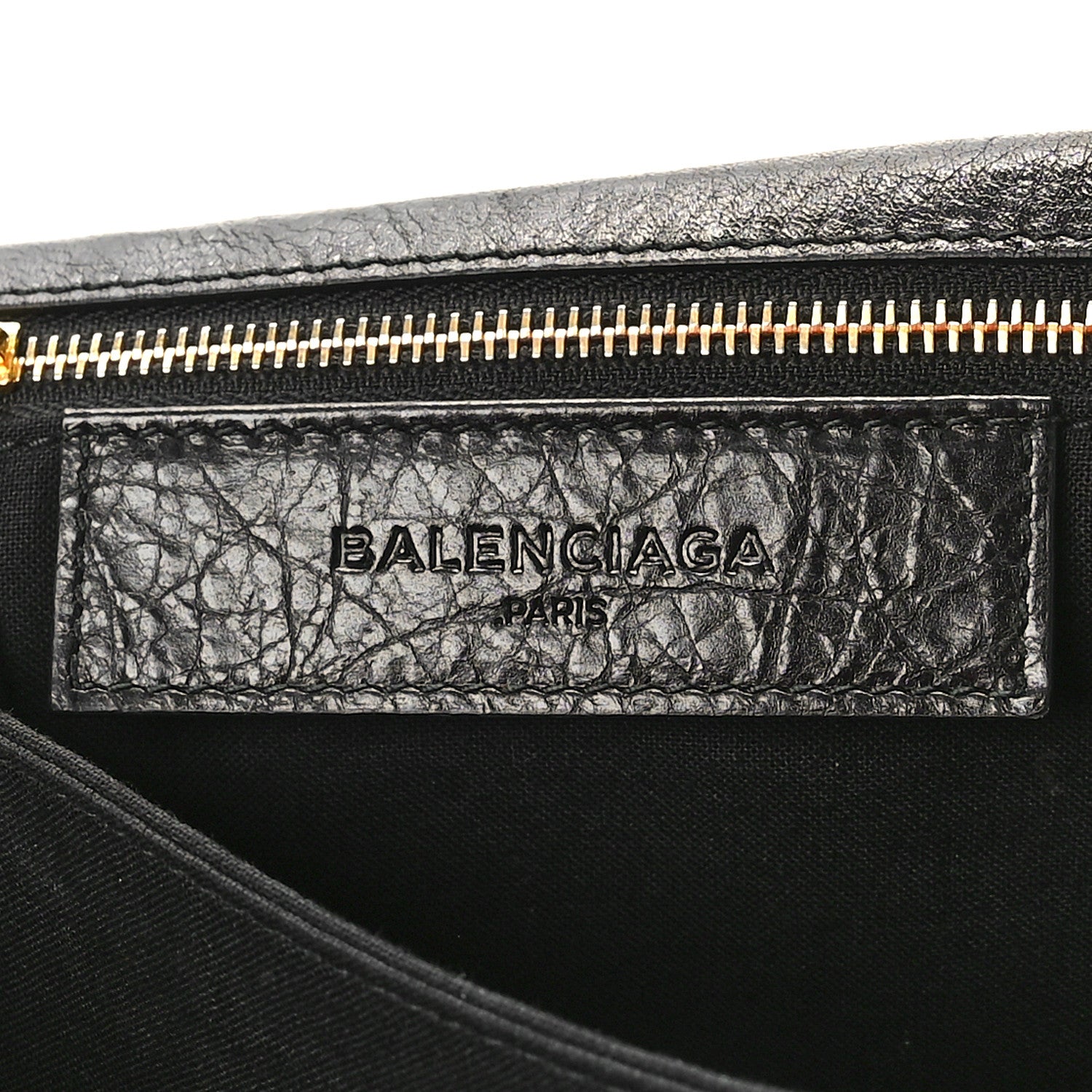 Balenciaga Agneau Giant 12 Gold Hardware Envelope Strap Clutch Black 6 of 9