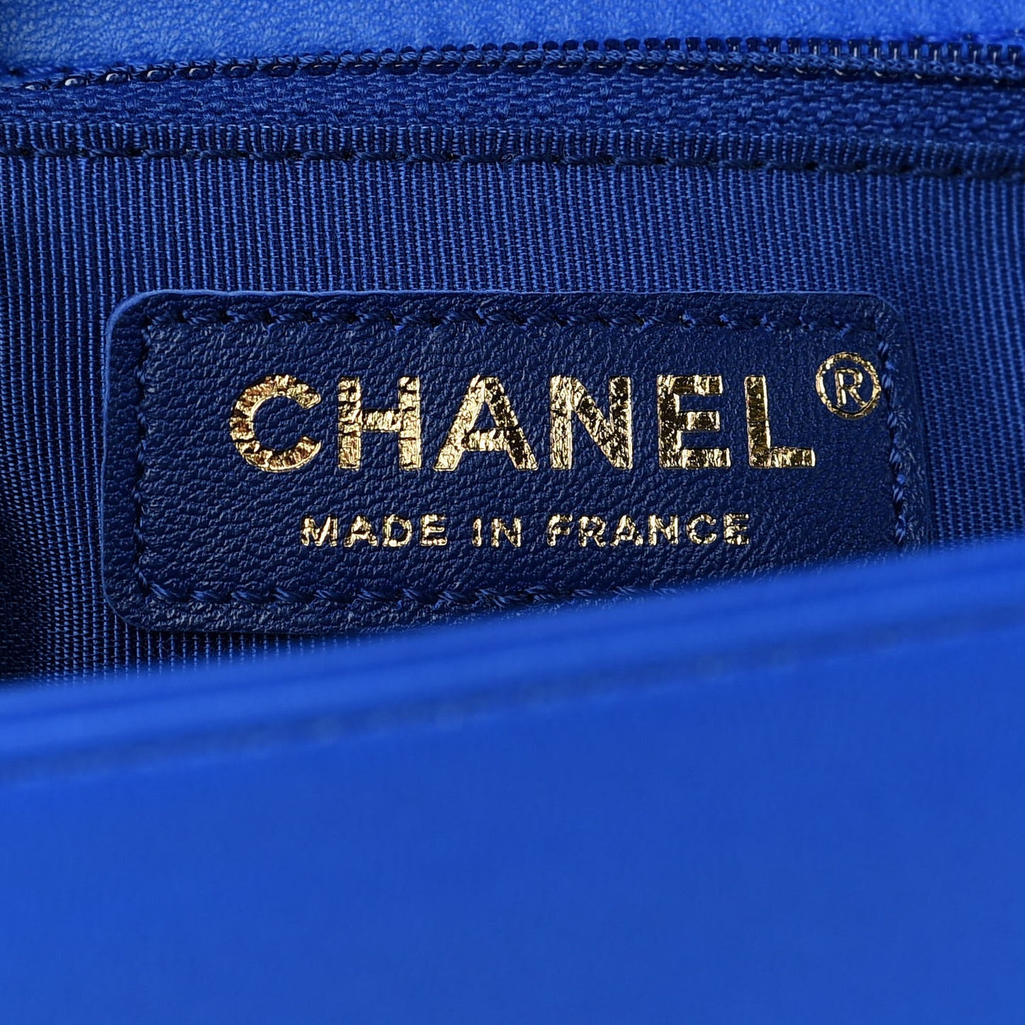 Lambskin Quilted New Medium Boy Flap Blue