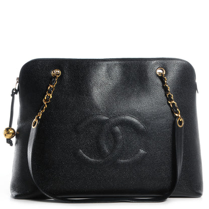 Chanel Caviar Large CC Shoulder Bag Black 1 of 7