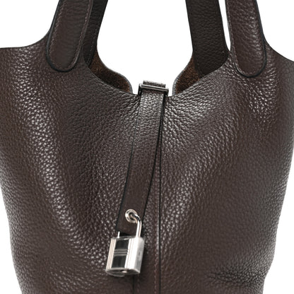 Hermes Taurillon Clemence Picotin Lock 18 PM Cacao 8 of 10
