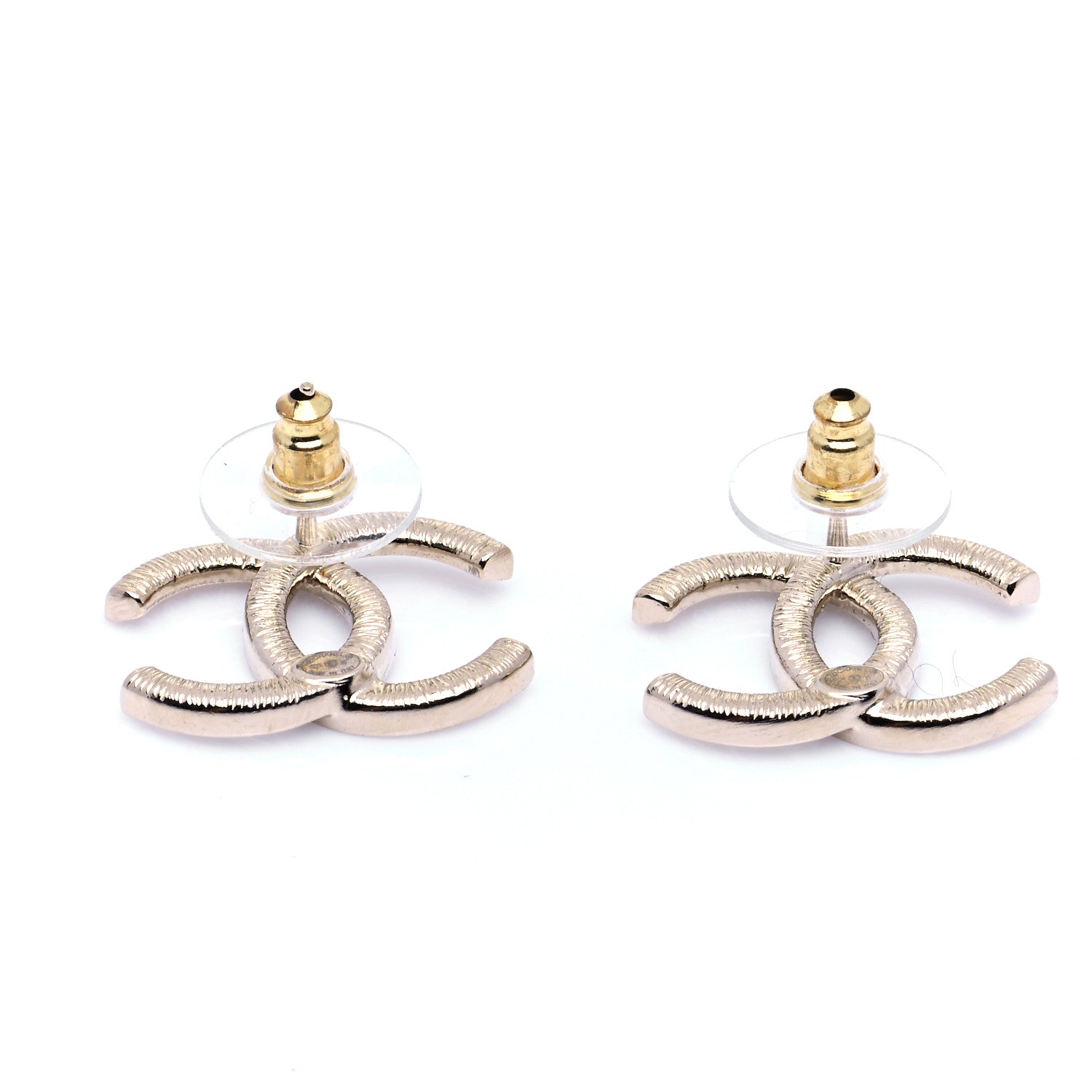 Chanel Crystal Large CC Earrings Gold 3 of 6