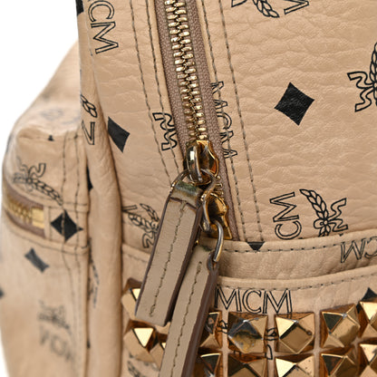 MCM Visetos Side Stud Mini Stark Backpack Beige 18 of 18