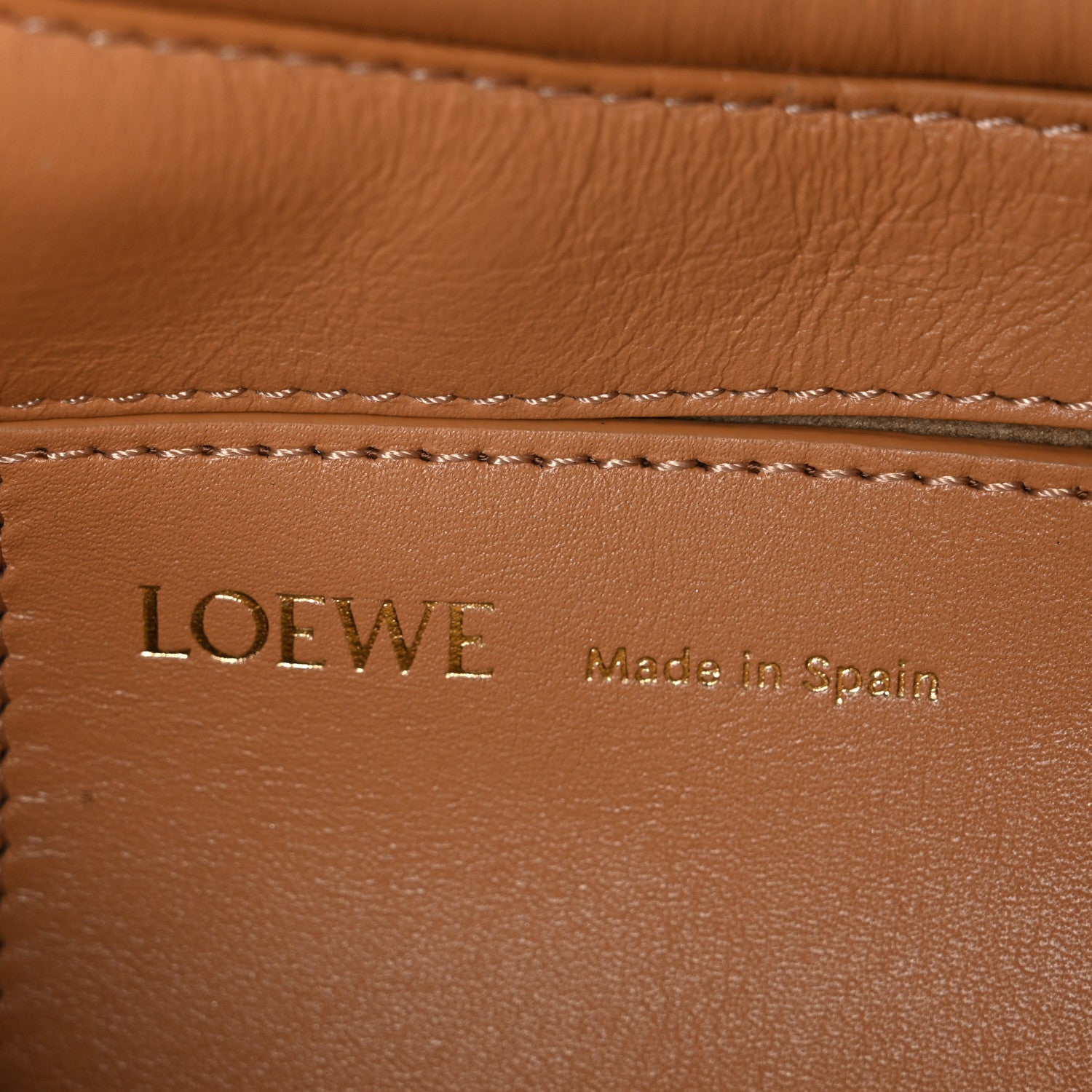 Loewe Shiny Nappa Calfskin Paseo Satchel Warm Desert 6 of 10