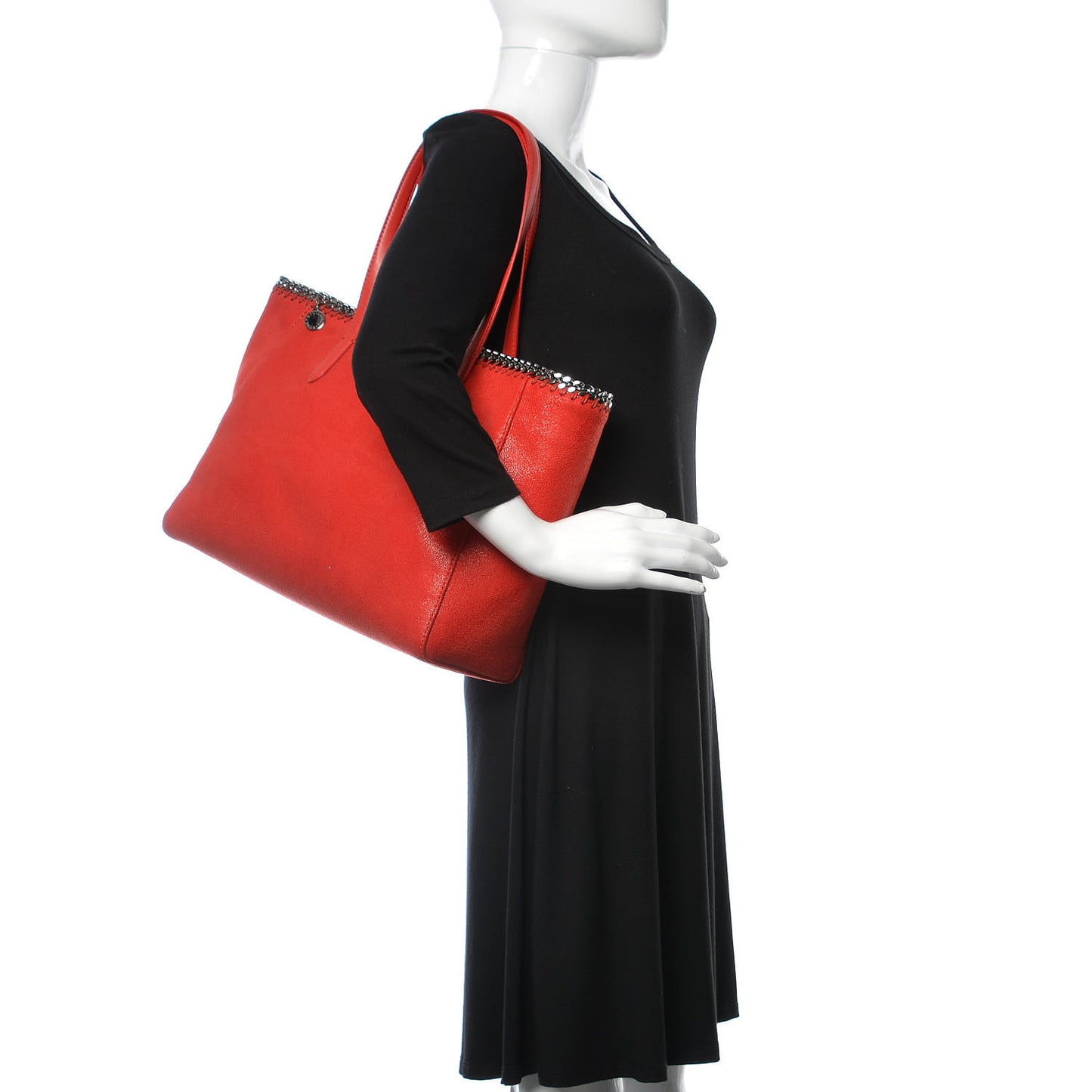 Shaggy Deer Falabella East West Shopper Tote Cherry
