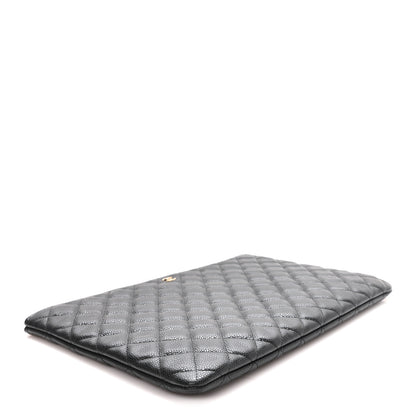 Chanel Caviar Quilted Large Cosmetic Case Black 4 of 8