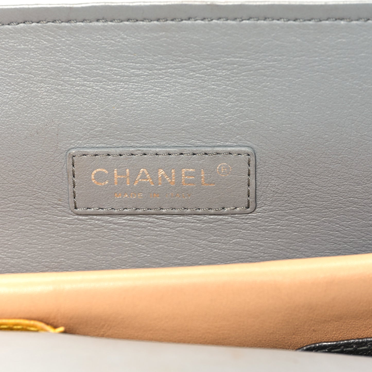Calfskin Stitched Large Shopping Tote Beige