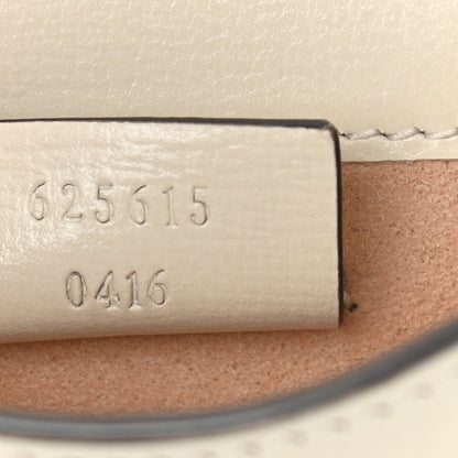 Gucci GG Supreme Monogram Azalea Calfskin Mini Horsebit 1955 Crossbody Bag Beige Ebony Mystic White 7 of 11