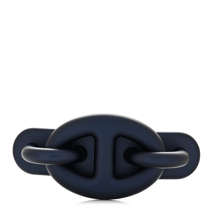 Hermes Matte Aluminum Tri Maillon PM Hair Clip Navy 1 of 3