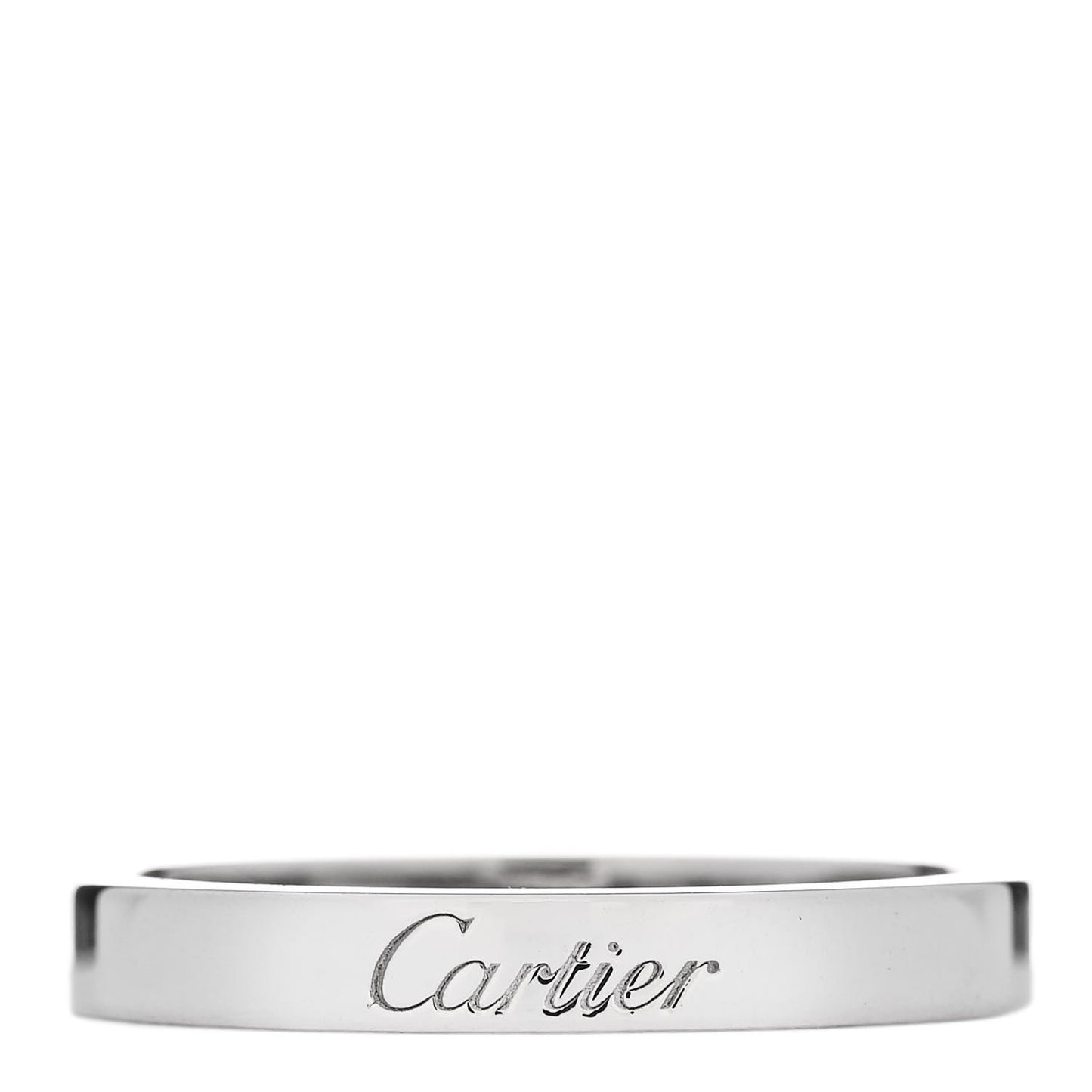 Platinum 3mm C De Cartier Wedding Band Ring 58 8.25