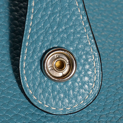 Hermes Taurillon Clemence Evelyne III PM Blue Jean 10 of 16