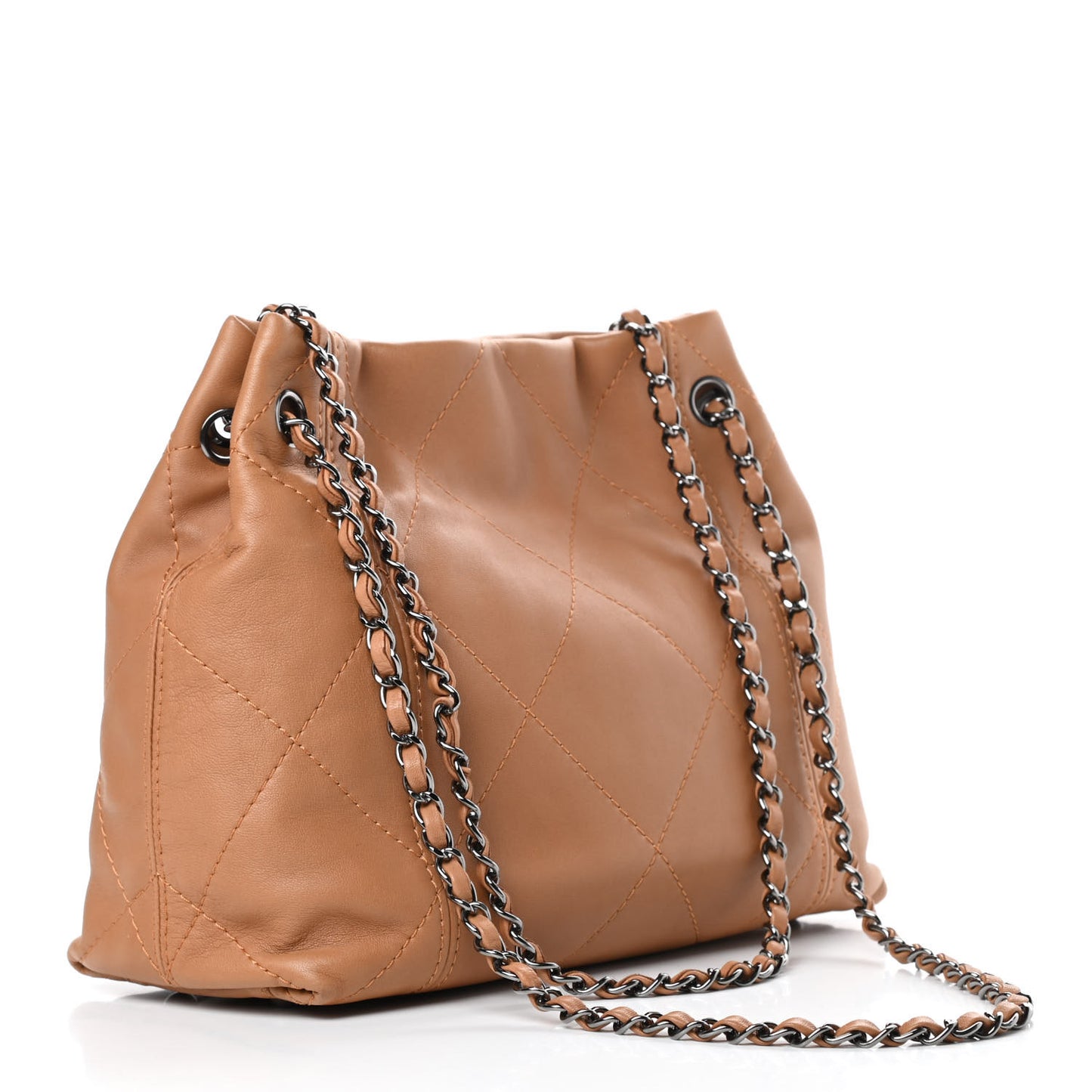 Lambskin Small Soft Touch Shoulder Bag Camel